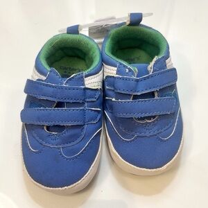 🗽Carter's Blue and Green Baby Walker Shoes | 6-9 Months | 5”L x 2.25”W